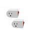 2Pack 3Prong Grounded AC Power Wall Tap Single Outlet With ONOFF Switch 1