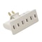 3 Outlet Grounded Power Adapter 2 Prong Swivel Wall Tap UL Listed SpaceSaving Beige Design 1