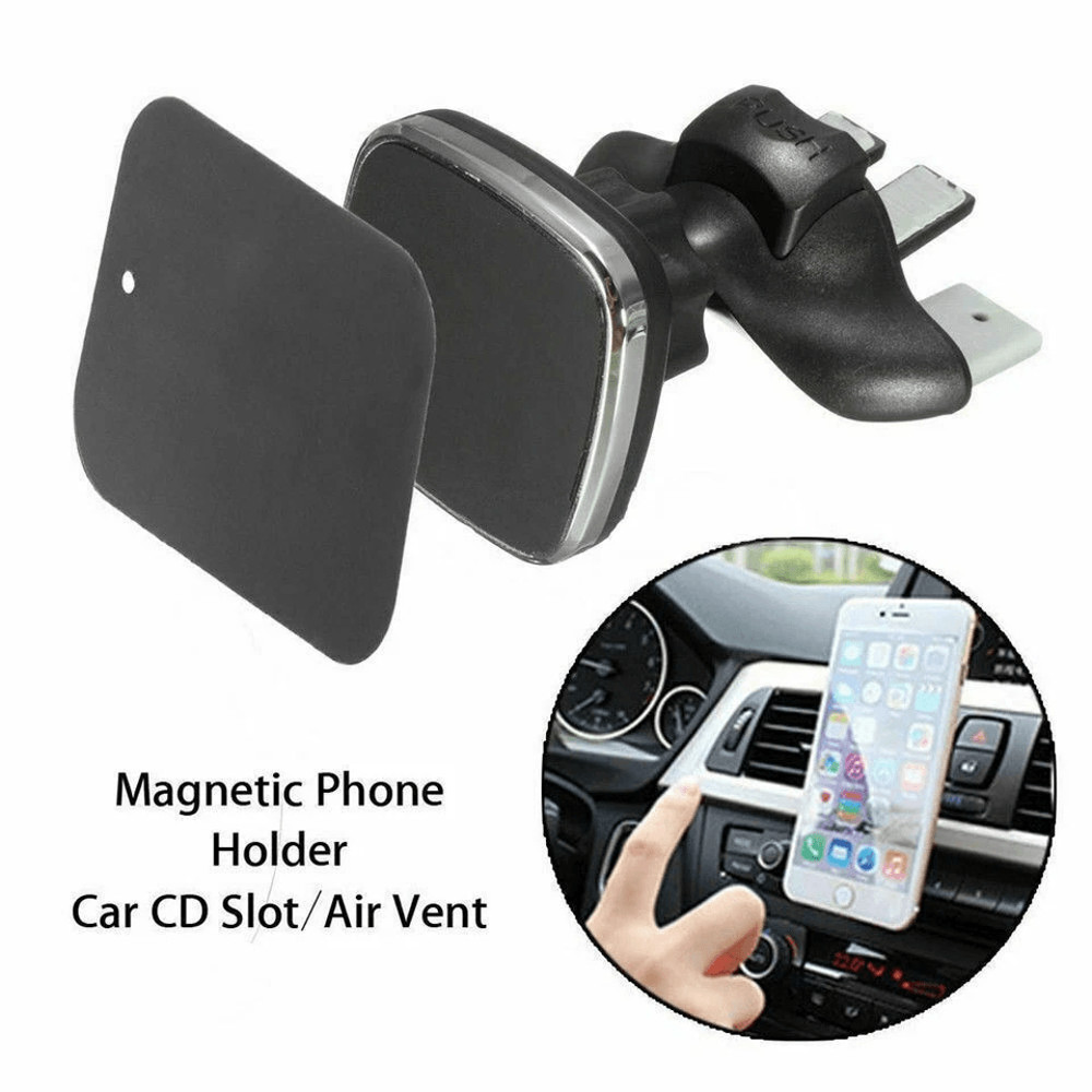 NEW Magnetic Car CD Slot Air Vent Mount Holder Stand Cradle For Phone GPS Adjustable ABS Silicone D 3