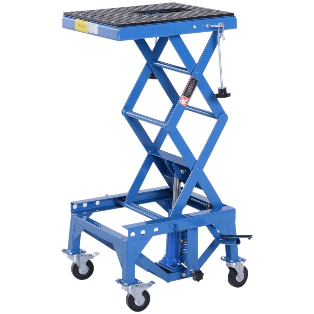 Steel Frame Portable Hydraulic Motorcycle Scissor Lift Stand W Foot Pump 1