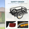 Foldable Steel Frame Bicycle Cargo Trailer Luggage Cart Carrier Hauler With Universal Hitch 2