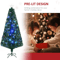 Fiber Optic Artificial Christmas Tree Pre Lit With Multi Color LED Lights Dense Tip Holiday Decor S