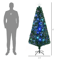 Fiber Optic Artificial Christmas Tree Pre Lit With Multi Color LED Lights Dense Tip Holiday Decor S