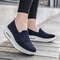 Spring Autumn Women's Swing Shoes Mesh Loafers, Flat Platform Female Shoe Wedges, Wide Width Height Increasing Ladies