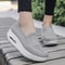 Spring Autumn Women's Swing Shoes Mesh Loafers, Flat Platform Female Shoe Wedges, Wide Width Height Increasing Ladies