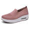 Spring Autumn Women's Swing Shoes Mesh Loafers, Flat Platform Female Shoe Wedges, Wide Width Height Increasing Ladies