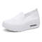 Spring Autumn Women's Swing Shoes Mesh Loafers, Flat Platform Female Shoe Wedges, Wide Width Height Increasing Ladies