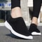 Breathable Spring Women Flat Shoes, Knitted Sock Sneakers, Lightweight Slip-On Casual Walking Sneakers for Women