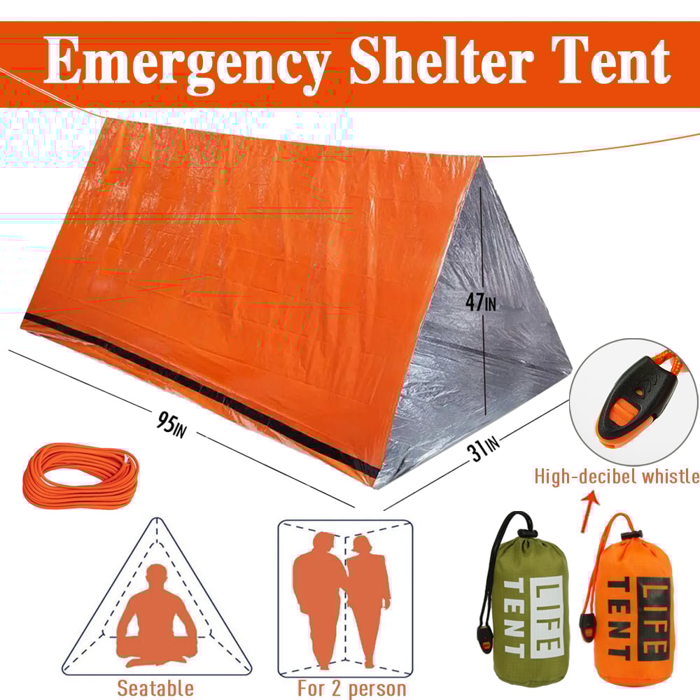 2 Person Emergency Tent Casa De Waterproof Camping Travel Shelter Pergola Family Campaign House Tourist Tents Outdoor
