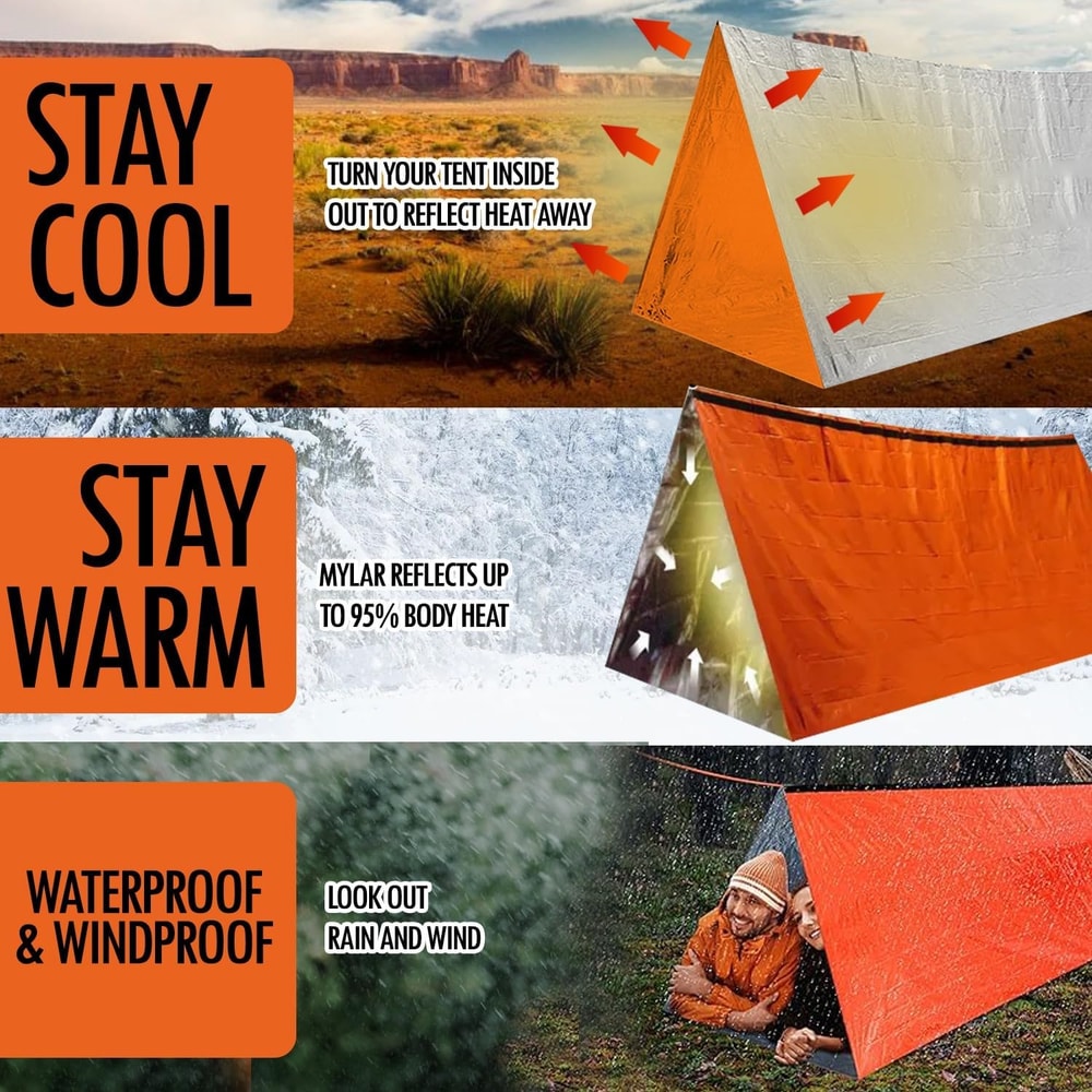 2 Person Emergency Tent Casa De Waterproof Camping Travel Shelter Pergola Family Campaign House Tourist Tents Outdoor