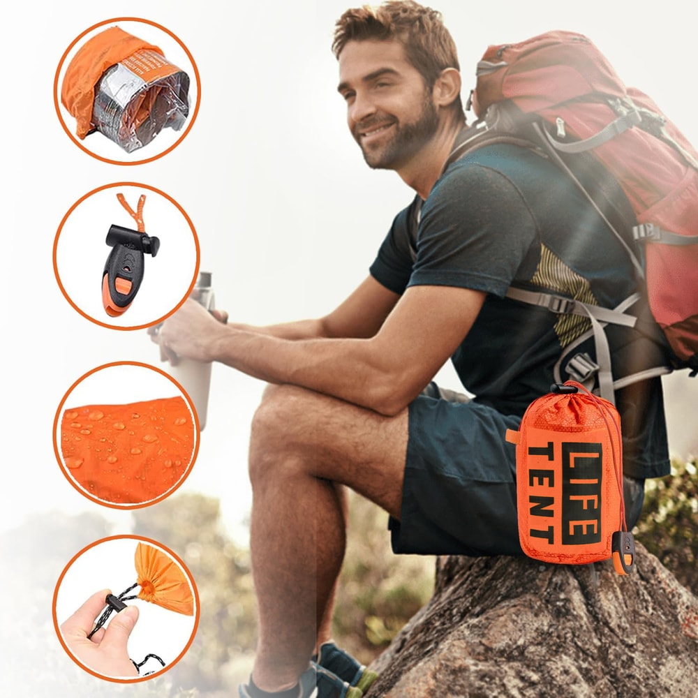 2 Person Emergency Tent Casa De Waterproof Camping Travel Shelter Pergola Family Campaign House Tourist Tents Outdoor