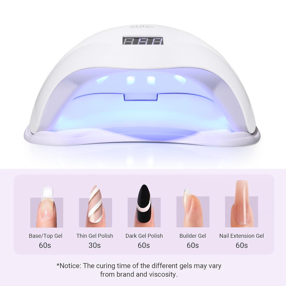 UV LED Nail Lamp for Gel Polish, Professional Salon Dryer with 4 Timer Settings, Auto Sensor & LCD Screen