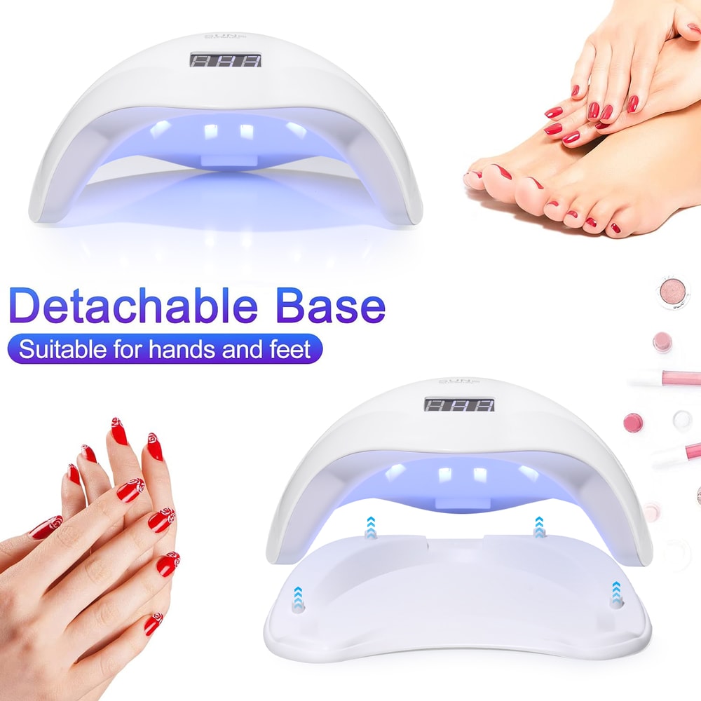 UV LED Nail Lamp for Gel Polish, Professional Salon Dryer with 4 Timer Settings, Auto Sensor & LCD Screen