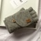 Winter Knitted Fingerless Gloves for Men & Women Thicken Warm Half Finger Touchscreen Student Gloves for Typing, Driving
