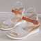 Elegant Summer Woman Sandals Soft Wedge Shoes, Comfortable Party Footwear for Women Ladies Dress Sandals