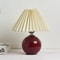 Decorative Vintage Pleated Table Lamp Ceramic Base With LED E27 Tricolor Bulb Night Light For Bedr 8