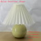 Decorative Vintage Pleated Table Lamp Ceramic Base With LED E27 Tricolor Bulb Night Light For Bedr 9