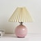 Decorative Vintage Pleated Table Lamp Ceramic Base With LED E27 Tricolor Bulb Night Light For Bedr 11