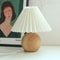 Decorative Vintage Pleated Table Lamp Ceramic Base With LED E27 Tricolor Bulb Night Light For Bedr 16
