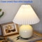 Decorative Vintage Pleated Table Lamp Ceramic Base With LED E27 Tricolor Bulb Night Light For Bedr 22