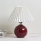 Decorative Vintage Pleated Table Lamp Ceramic Base With LED E27 Tricolor Bulb Night Light For Bedr 24