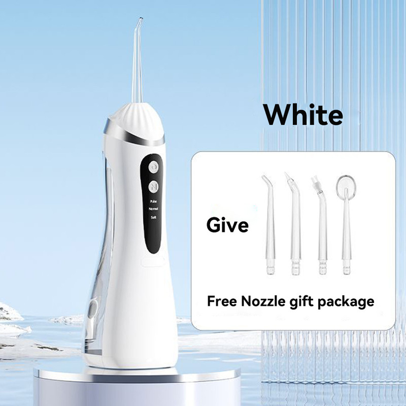 Portable Dental Water Flosser, Waterproof Oral Irrigator with Cleaning Modes, Rechargeable Jet Floss for Teeth Whitening