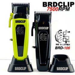 professional hair clipper for men, quiet motor, 5-stage dlc blade trimmer with base, precision barber cutting tool