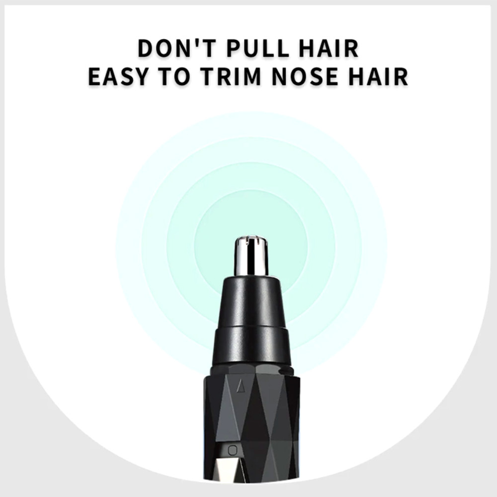 Nose Hair Trimmer Men Rechargeable Ear Cleaner & Eyebrow Shaper, Portable Electric Beard Facial Hair Removal Machine