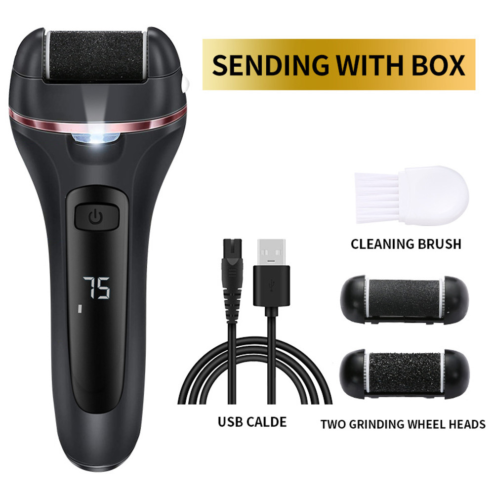 Electric Foot File Callus Remover, Sandpaper Grinding Pedicure Tool for Heels, Dead Skin & Hard Skin Removal, Foot Care