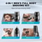 Rechargeable Cordless Hair Clipper Beard Nose Trimmer Set Waterproof Hair Cutting Machine with LED Display for Men Groom