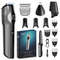 Rechargeable Cordless Hair Clipper Beard Nose Trimmer Set Waterproof Hair Cutting Machine with LED Display for Men Groom