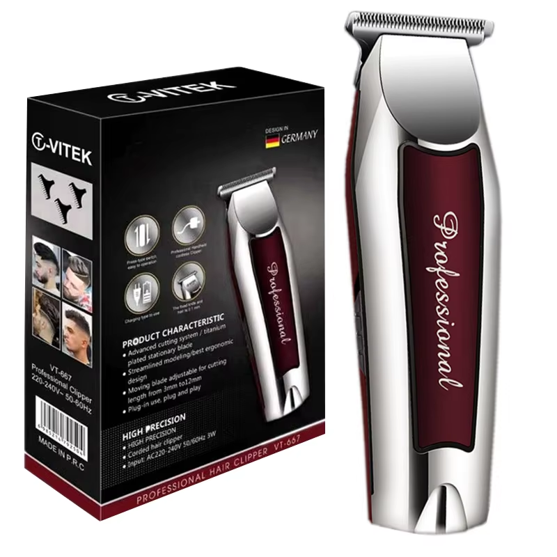 Professional Cordless Hair Clipper for Men, Rechargeable Beard Trimmer, Grooming Hair Cutting Machine with Sharp Edge