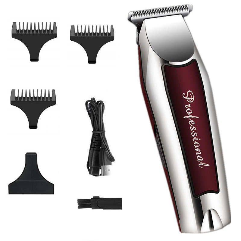 Professional Cordless Hair Clipper for Men, Rechargeable Beard Trimmer, Grooming Hair Cutting Machine with Sharp Edge