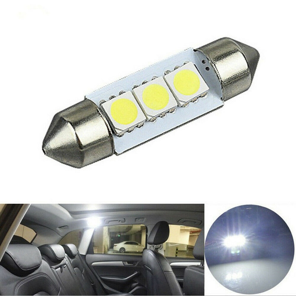 LED Interior Bundle, White T10 & Map, Dome, Plate Lights, Easy Install Car Upgrade Kit