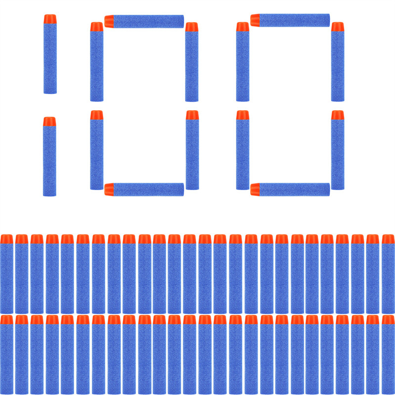 Blue Round Head Bullets Foam EVA Nerf N Strike Elite Series Refill Toy Gun Darts 6