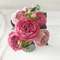 Artificial Peony Flower Bouquet Rose Pink Silk with 5 Large Heads & 4 Buds, Realistic Fake Flowers for Home Decor