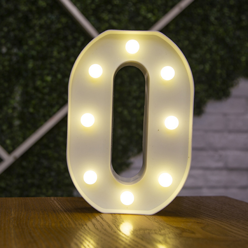 Battery Powered Alphabet Letter LED Lights, Luminous Warm Night Number Lamp for Home Decor, Christmas, Wedding, Birthday
