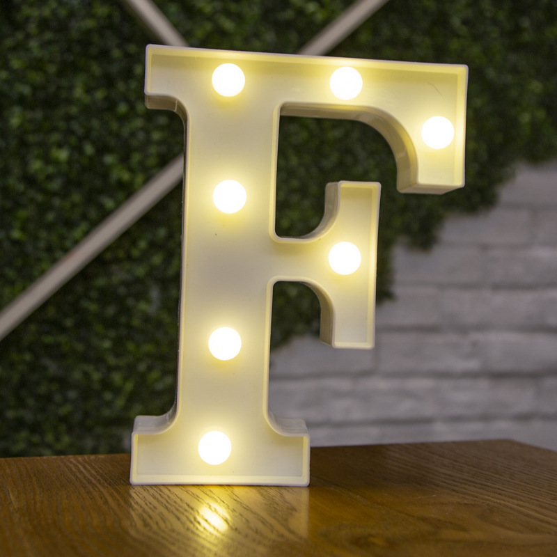 Battery Powered Alphabet Letter LED Lights, Luminous Warm Night Number Lamp for Home Decor, Christmas, Wedding, Birthday