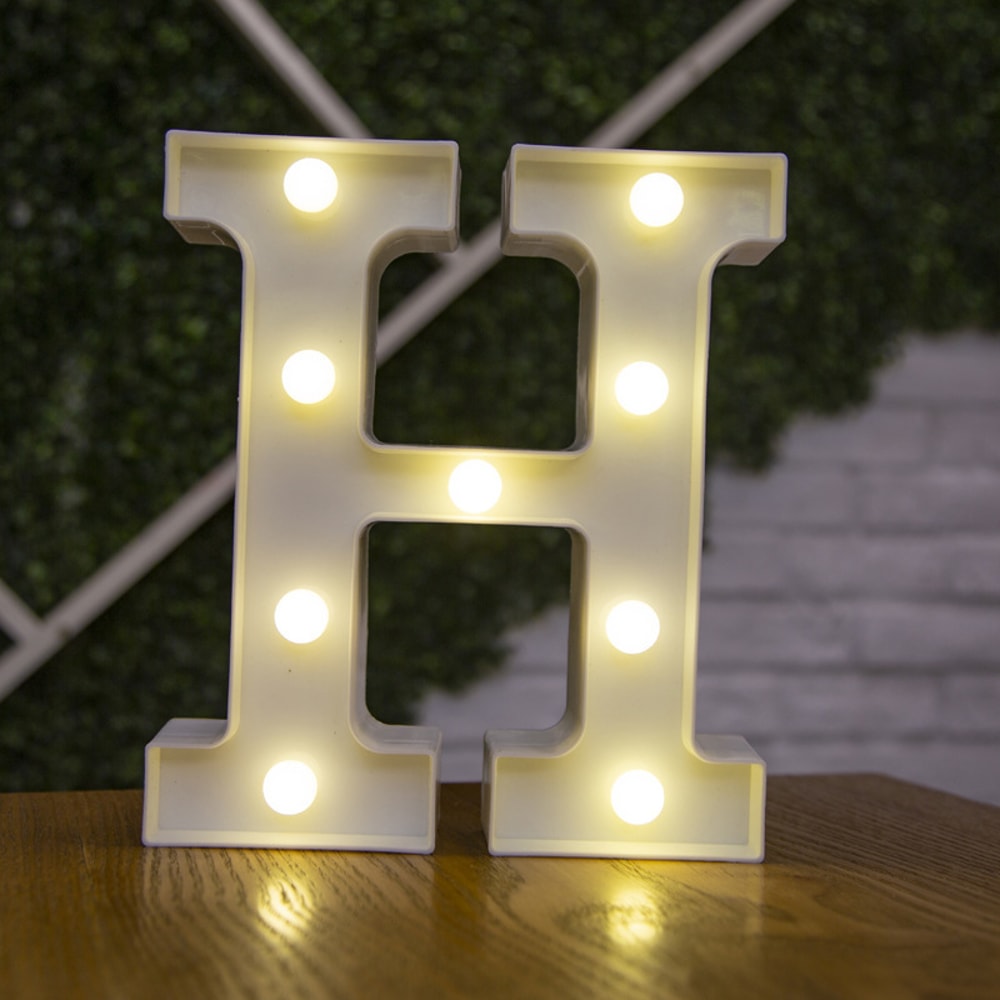 Battery Powered Alphabet Letter LED Lights, Luminous Warm Night Number Lamp for Home Decor, Christmas, Wedding, Birthday
