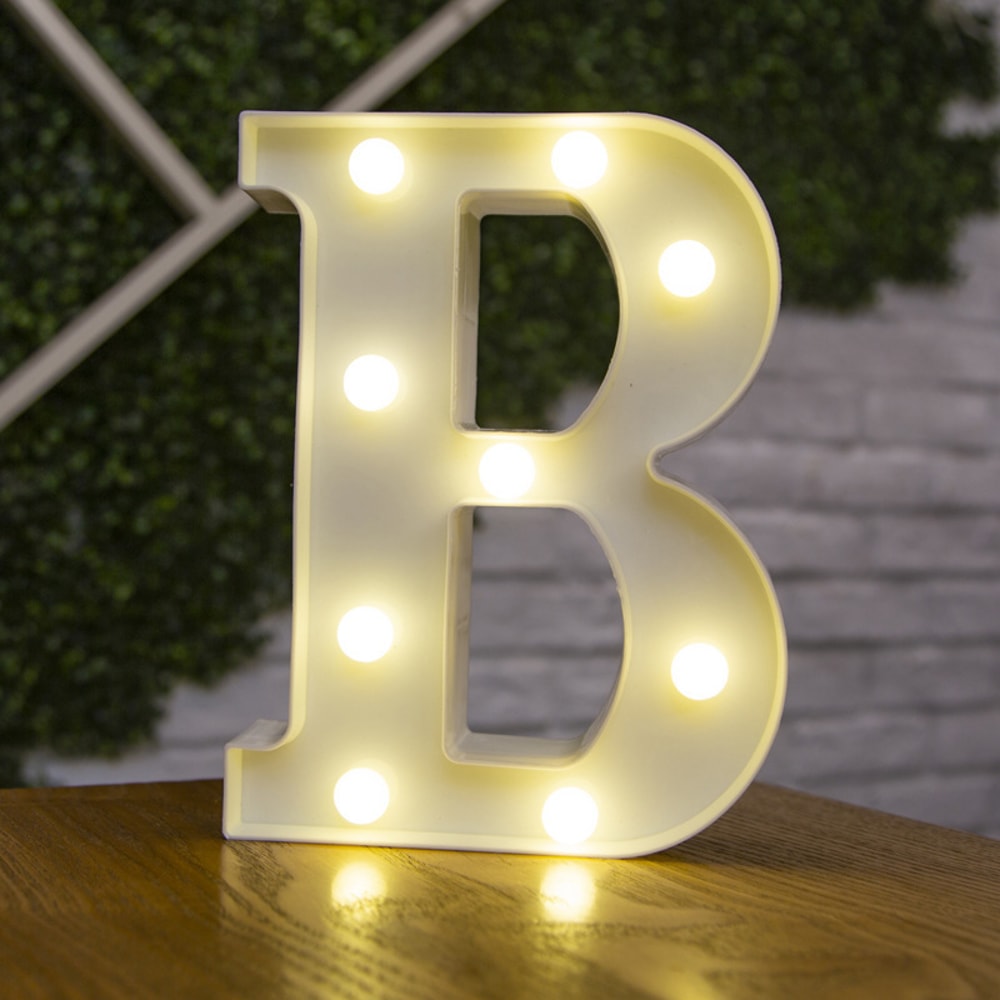Battery Powered Alphabet Letter LED Lights, Luminous Warm Night Number Lamp for Home Decor, Christmas, Wedding, Birthday