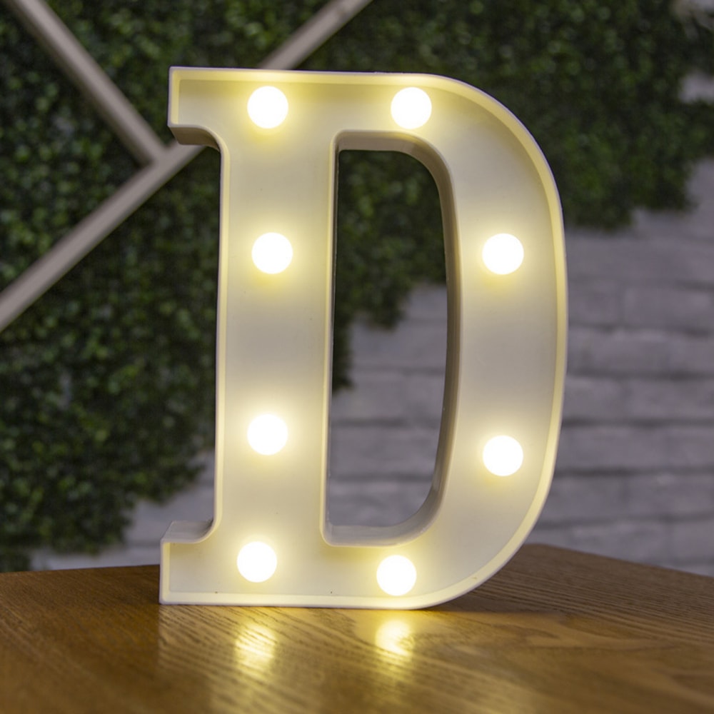 Battery Powered Alphabet Letter LED Lights, Luminous Warm Night Number Lamp for Home Decor, Christmas, Wedding, Birthday