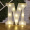 Battery Powered Alphabet Letter LED Lights, Luminous Warm Night Number Lamp for Home Decor, Christmas, Wedding, Birthday