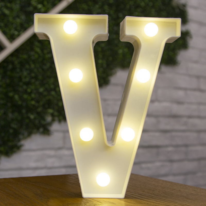 Battery Powered Alphabet Letter LED Lights, Luminous Warm Night Number Lamp for Home Decor, Christmas, Wedding, Birthday