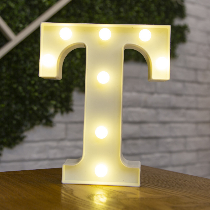 Battery Powered Alphabet Letter LED Lights, Luminous Warm Night Number Lamp for Home Decor, Christmas, Wedding, Birthday