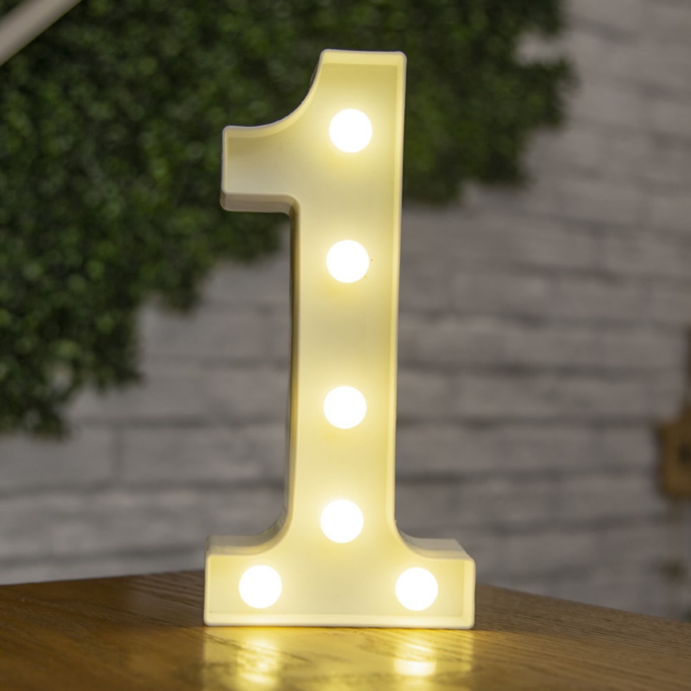 Battery Powered Alphabet Letter LED Lights, Luminous Warm Night Number Lamp for Home Decor, Christmas, Wedding, Birthday