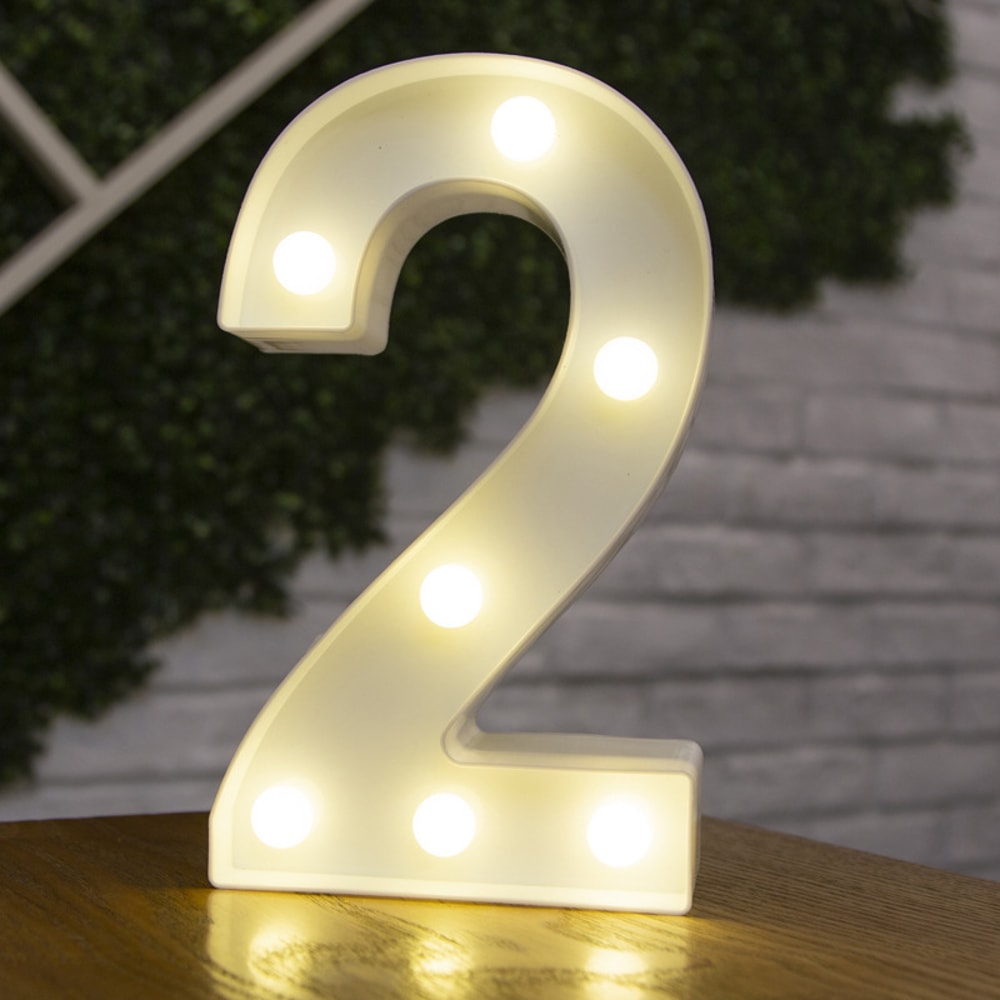 Battery Powered Alphabet Letter LED Lights, Luminous Warm Night Number Lamp for Home Decor, Christmas, Wedding, Birthday