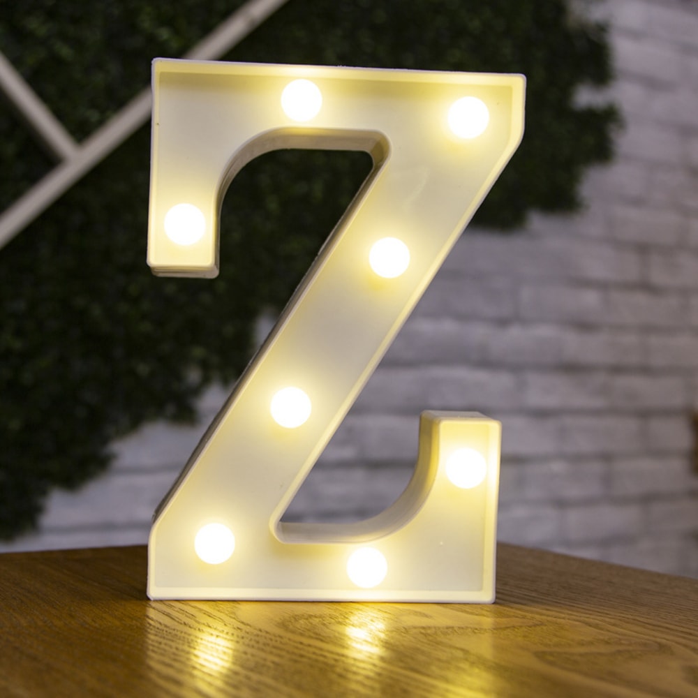 Battery Powered Alphabet Letter LED Lights, Luminous Warm Night Number Lamp for Home Decor, Christmas, Wedding, Birthday