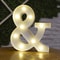 Battery Powered Alphabet Letter LED Lights, Luminous Warm Night Number Lamp for Home Decor, Christmas, Wedding, Birthday