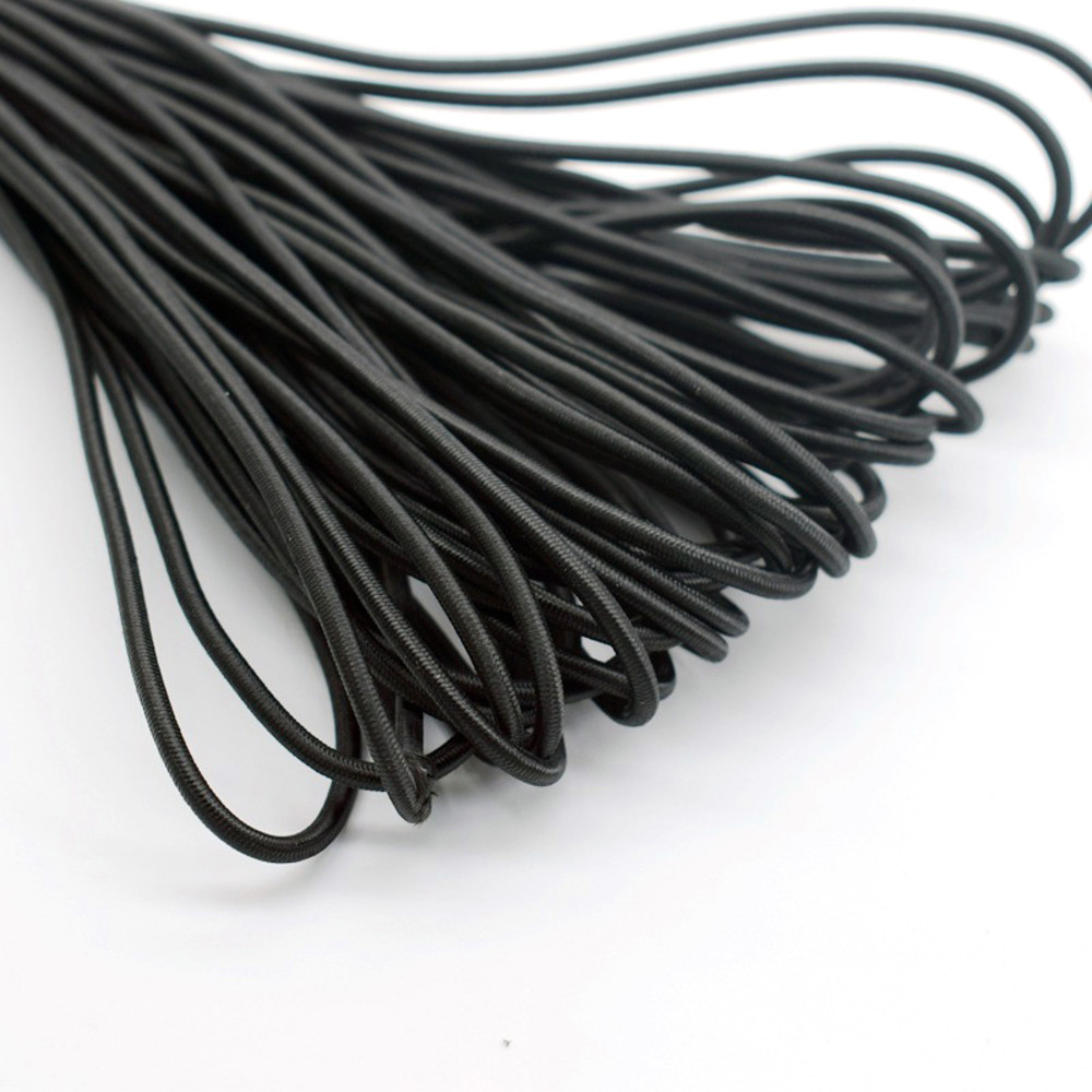 High-Quality Elastic Rope White/Black, Durable Sewing Rubber Band for Garment DIY, Tailor, Craft, Face Mask, and Stretch