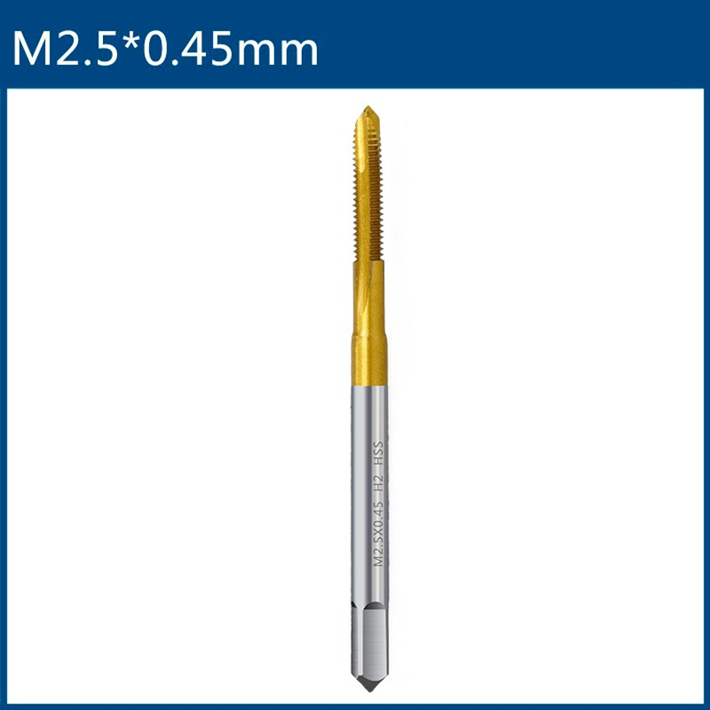 HSS Titanium Coated Metric Thread Tap Drill Bit Set Straight Flute Hand Tapping Tools For Metalwork 7
